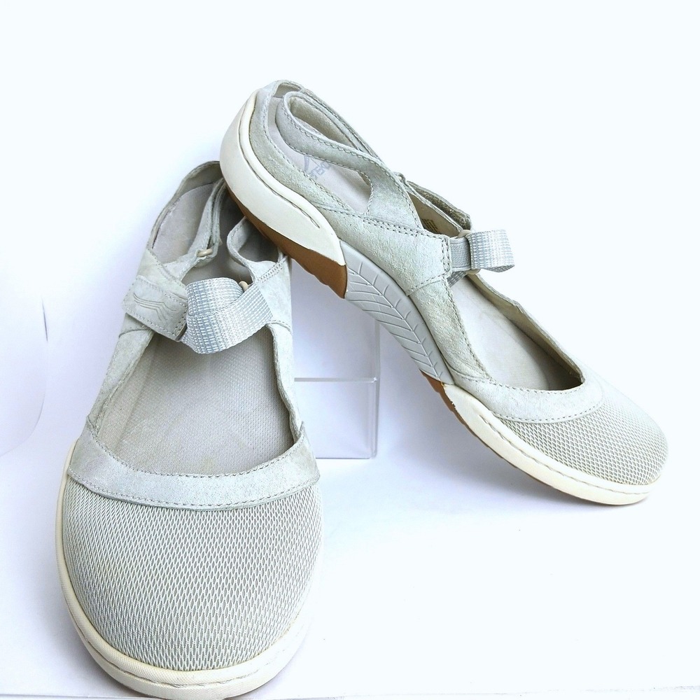 Dansko Honor Mary Jane Sandals Beige Mesh Suede Walking Shoes Sz 40 Butter Mom